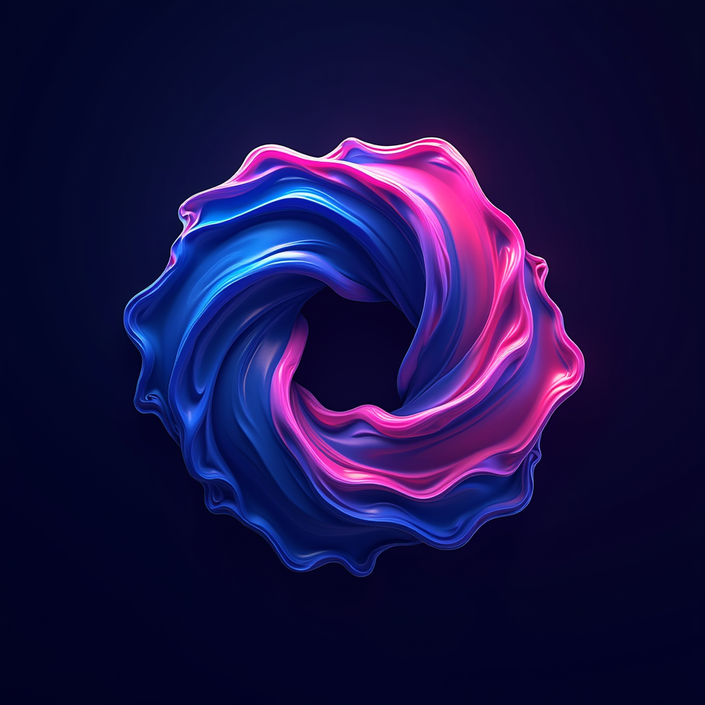 Flowing ribbon illustration