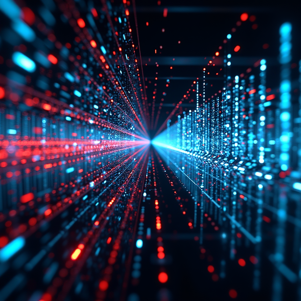 A streamlined assembly line where abstract data packets tran